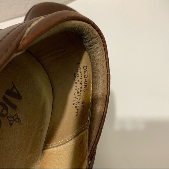 Allegria Womens Brown DEB 656 Leather Clogs Size 41 - Picture 7 of 11